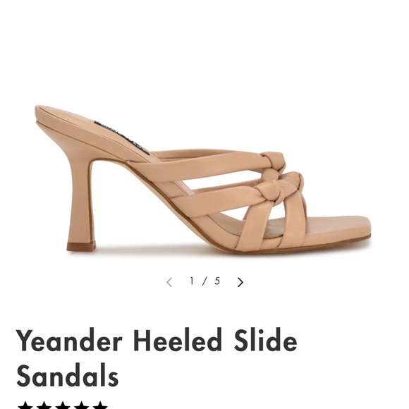 Nine West Shoes - Yeander3 heeled slide sandals - size 9.5 Nine West